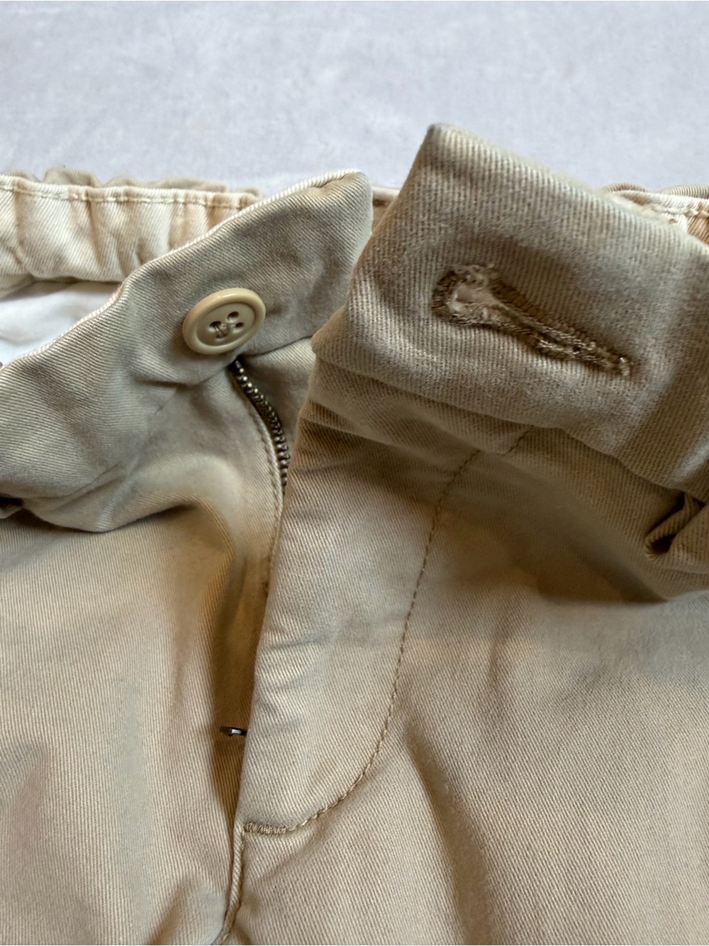 GAP Kids Boy Slim Sz 18 Adjustable Waist Classic Chino Pants Khaki - Picture 4 of 12